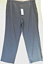 BNWT 228 Eileen Fisher Linen Viscose Stretch GRAPHITE Gray Pants 22W 2X 3X