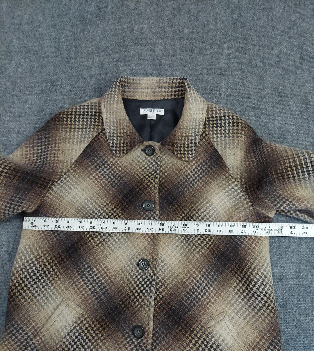 Pendleton Coventry Jacket Womens 1X Plus Brown La… - image 8