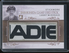 2014 In The Game Hockey Lanny McDonald Stickwork Enshrined Game Used Stick Gold