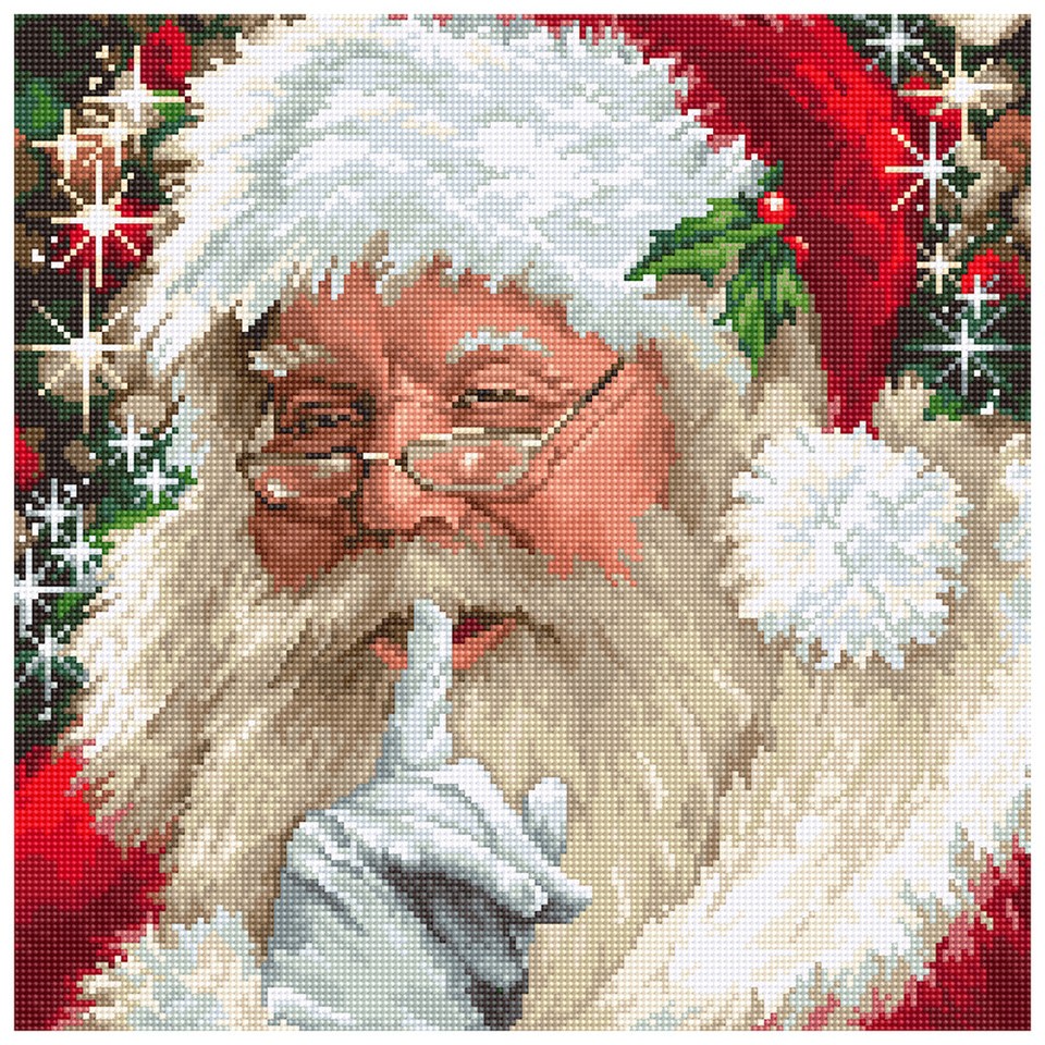 Full Embroidery Santa Claus Cross Stitch Kits 11CT Stamped DIY Canvas