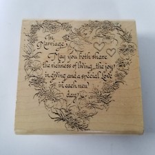 Hampton Art Stamps In Marriage Heart Large Saying 1997 Special Love Joy Giving