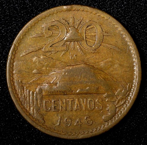 Mexico Bronze 1946 20 Centavos KM# 439 (27 433) - Picture 2 of 3
