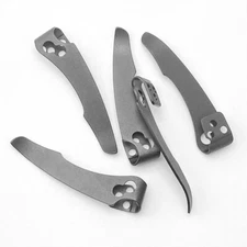 2PC Titanium Deep Carry Pocket Clip for Cold Steel Recon 1 Folding Knife Parts^