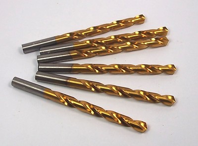 Hertel Jobber Length Drills ''R'' HSS 118° TiN 4-3/4'' USA (6 Pcs)