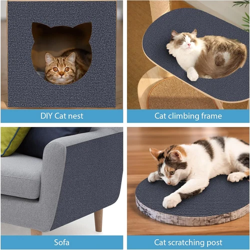 Pet Cat Scratching Pad Sofa Protector Cat Scratcher Mat Self-adhesive Carpet AU - Picture 10 of 21