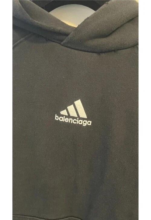 Felpa con cappuccio Balenciaga x Adidas nuova con etichetta mai indossata taglia XS