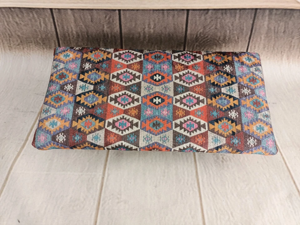 Handmade footstool Ottoman chair Floor chair Fireside chair Recliner stool Boho - Image 4 of 4