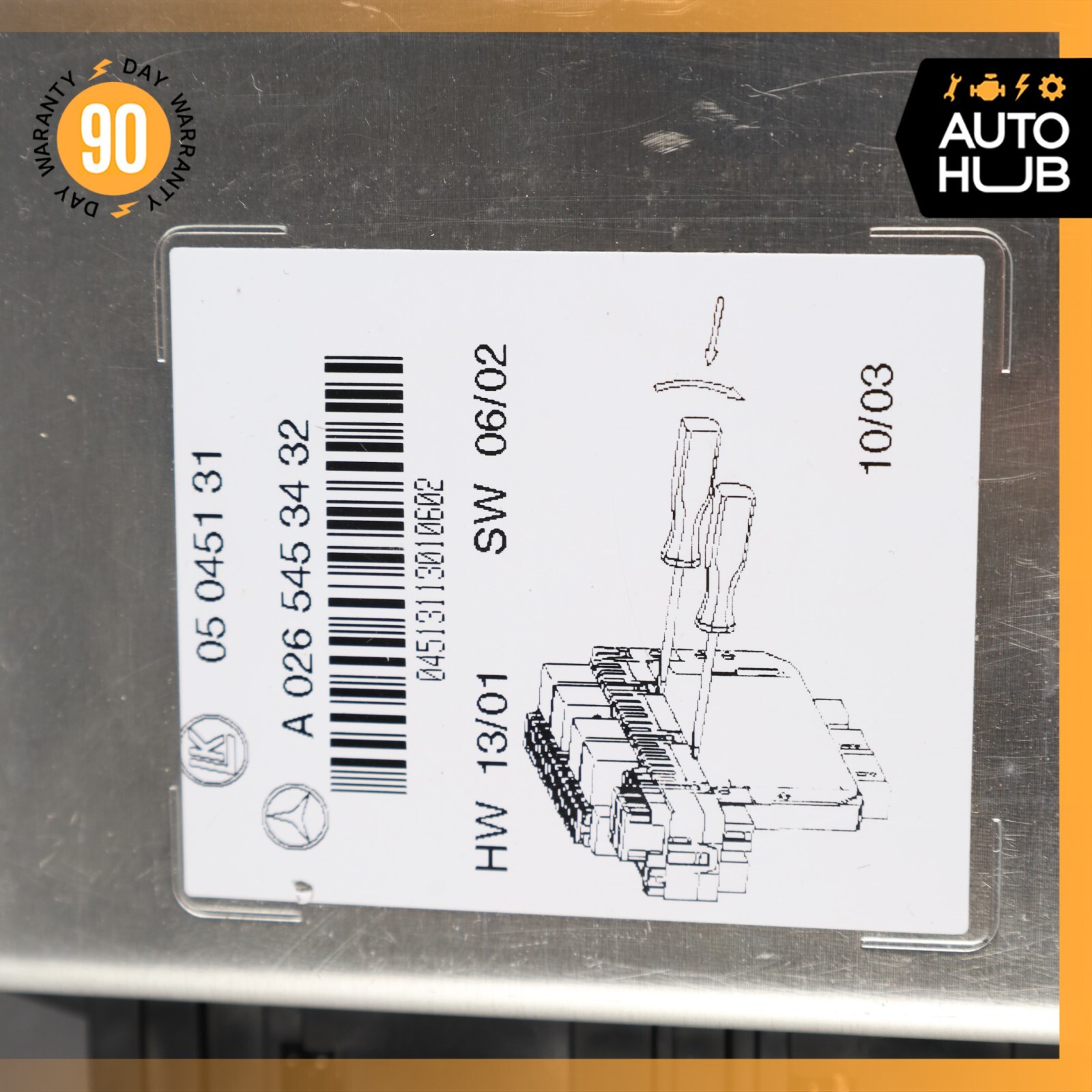 03-12 Mercedes R230 SL500 SL55 AMG SL550 Rear SAM Fuse Box Relay Module OEM