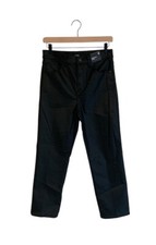 NWT Express Black Straight Ankle High Rise Coated Pants 6S Work Party New Years