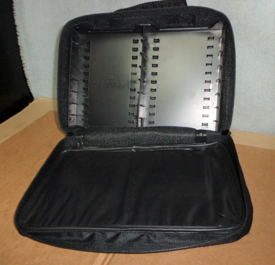 VTG NICE 16 SLOT BMI AUDIO MUSIC CASSETTE TAPE STORAGE CASE HOLDER CARRY TOTE - Image 3 of 3