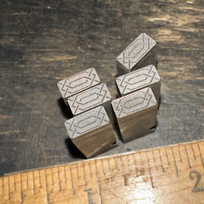 Print Blocks   6 Ornamental Borders   Lead Blocks, Dingbats.