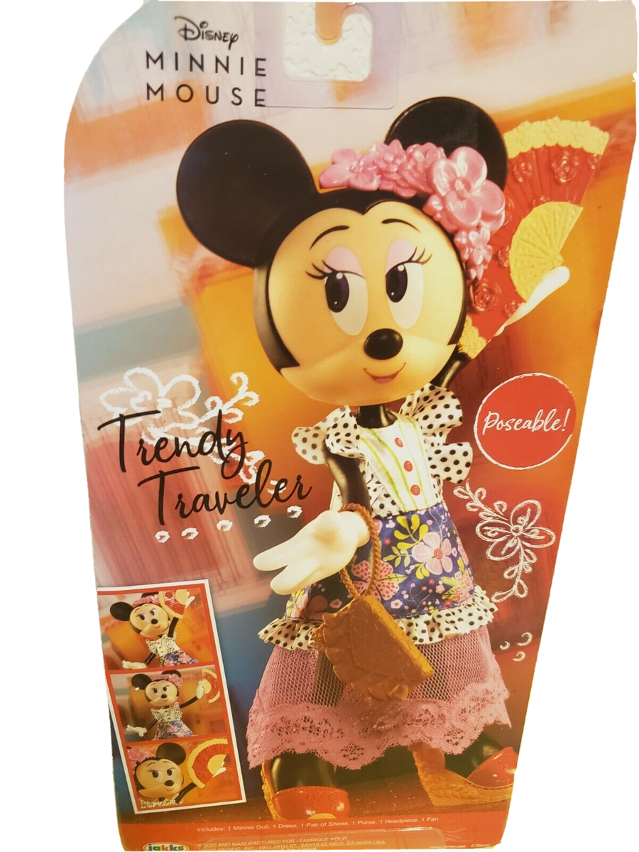 Disney Minnie Mouse Poseable Trendy Traveler 9