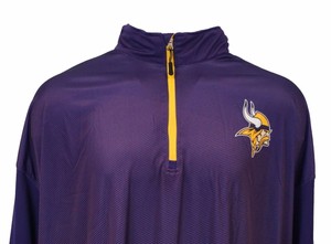 Minnesota-Vikings-Intimidating-Majestic-Mens-NFL-1-4-Zip-Purple-Pullover-5XL-6XL