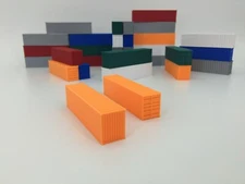 NEW (2) 40' Shipping Containers - Z Scale 1:220 - ORANGE - ALL COLORS AVAILABLE!