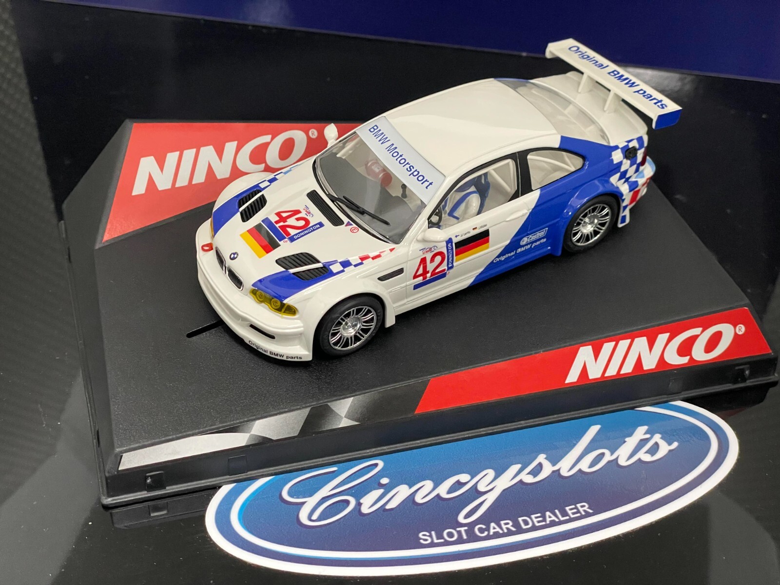 Ninco 50270 BMW M3 GTR Motorsport #42 JJ Lento J Muller in Case | eBay