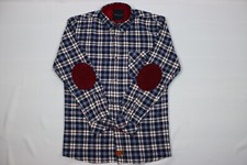 FLANNEL BUTTON DOWN RED  BLUE PLAID SIZE MEDIUM NEW W/OUT TAGS 