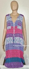 Torrid Multicolor Boho Mini Texture Sleeveless Dress Size 1 Purple Geometric