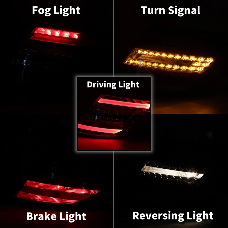 Right Tail Light Fit For 2011-2014 Mercedes-Benz W204 C250 C300 C350 Brake Lamp Foto 2 de 4