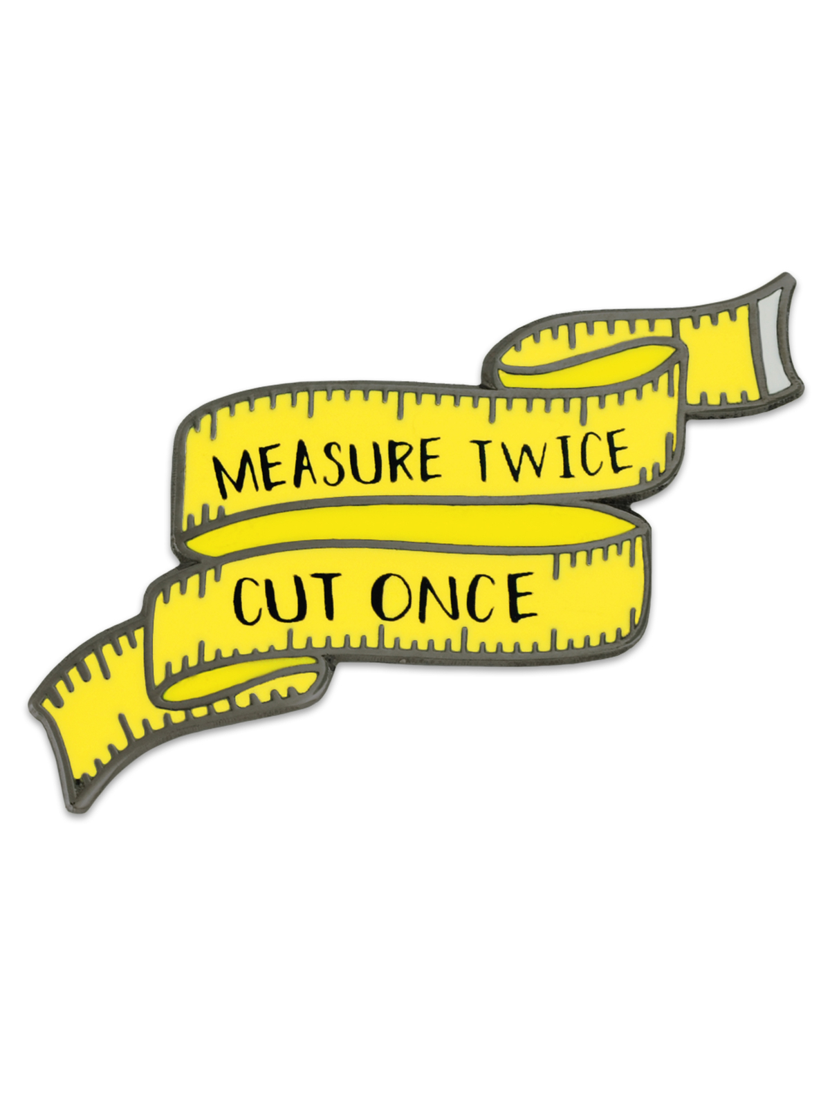 PinMart's Sewing Tape Measure Cute Enamel Magnetic Lapel Pin and Needle Minder