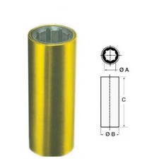 BOCCOLA OTTONE Øi 20 x Øe 30 H 80 MM LINEA D'ASSE NAUTICA