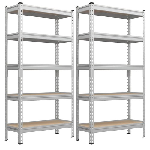 5 Tier Boltless Shelving Unit Display Storage Bookcase Shelves Garage Metal Rack - Picture 10 of 13