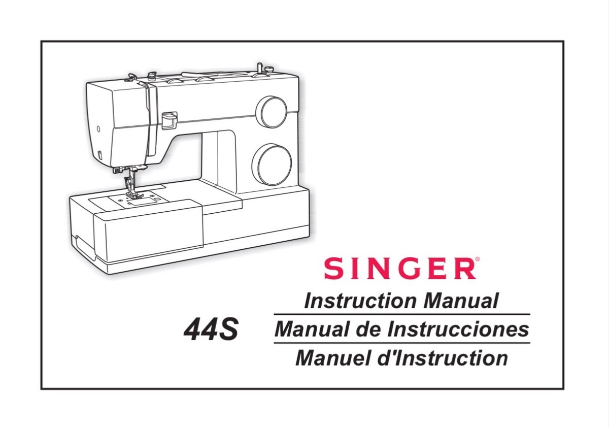 Large Deluxe-Edition Instructions Singer 44S Heavy Duty Manual HD