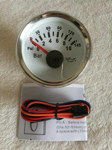 6 gauge set with senders 200km/h speedo tacho fuel temp volts oil pressure white - Picture 6 of 8