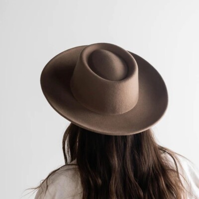 GIGI PIP Ginger Gambler Taupe Australian Wool Hat- Size 61  display picture 3