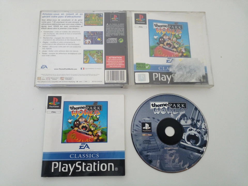 Theme Park World (Simulation/Gestion) Sony PS1-PS2-PS3 Playstation PAL FR - Photo 1/1
