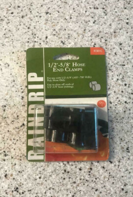 Raindrip R301C Drip Watering Hose End Clamp 1/2''- 5/8'' In 5-Pk NEW