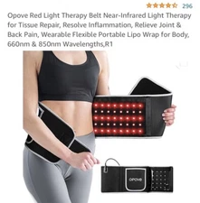 OPOVE Red Light Therapy Belt Near Infrared Light Therapy for Tissue Repair R1