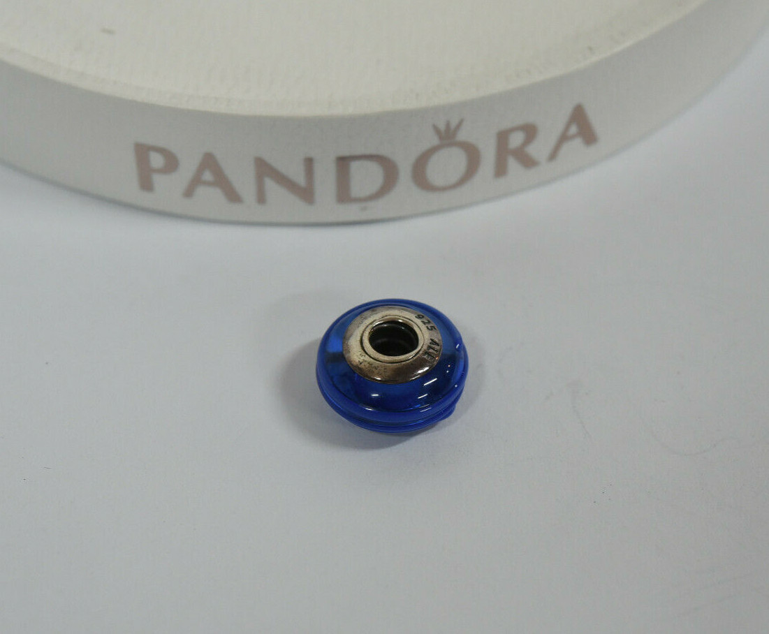 Pandora Murano Glass Silver Charm Blue Waves 790612 UK