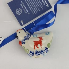 Boleslawiec Polish Pottery Christmas Ornament Chicken Hen Reindeer Deer 