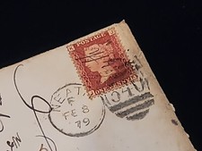 Queen Victoria Signed Inscribed Buckingham Palace Royal Envelope Red Penny Stamp