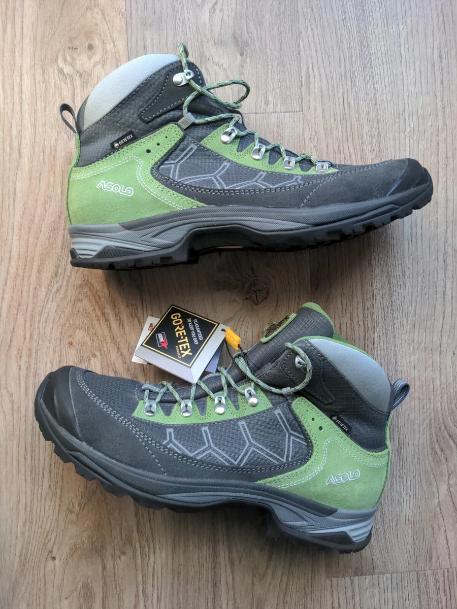 Asolo Falcon GV Hiking Boots Womens 9.5 EU 42 Green Grey GTX Gore