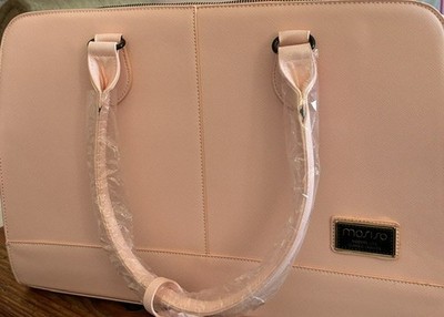 Mosiso Laptop Messenger  Tote Handbag, LxWxH 17 X 12 X 7 Inches, Baby Pink.