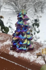 Mosser Glass  Hand Crafted 5.5” Christmas Tree Sugar Plum Carnival 2025 Color Of
