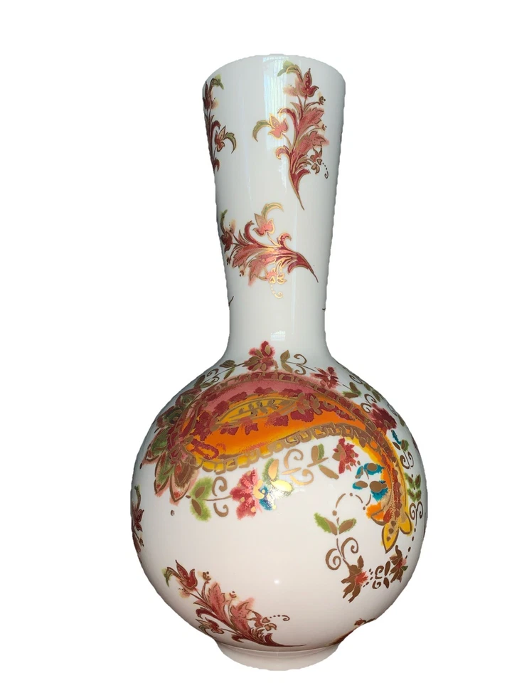 Jarrón vintage Lenox ámbar bruñido mediano para estufa 11³/⁴" de alto  Foto 4 de 4