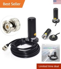 Vehicle Dual Band Antenna with BNC Male Connector - Ideal for BC75XLT/BC125AT