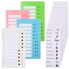 Aleric 4 Pieces Chores Chart for Kids Chore Chart, Sliding Routine to...