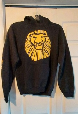 Lion King Broadway Musical Disney Black Logo Sweatshirt Hoodie Small Adult READ