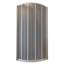 BOX DOCCIA PVC 90X 70 UN'ANTA A SOFFIETTO SEMICIRCOLARE BIANCO H185 RIDUCIBILE