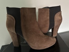 SPM Braune Velours Damen Stiefelette Gr. 40 Wildleder