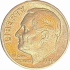 90% Silver - 1964-P Roosevelt Dime  -Coin pictured is what you will receive