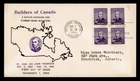 DR WHO 1954 CANADA FDC PRIME MINISTER THOMPSON BLOCK R68265