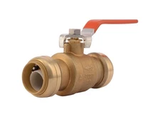 Ball Valve, 1 x 1 in Connection, Slip, 200 psi Pressure, Manual Actuator, Brass