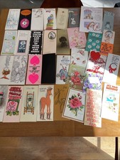 Vtg OLD Used Greeting Cards Lot 60 s-80 s Hallmark, Ambassador, Norcross, Gibson