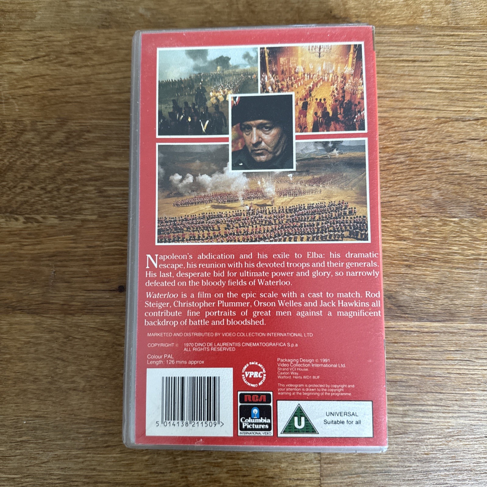 Waterloo (v1996) VHS Video,Retro Rod Steiger, Christopher Plummer, Orson Welles image 2