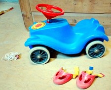 blaues Bobbycar mit FLÜSTERREIFEN selten Rarität Kinderfahrzeug Rutschauto schön