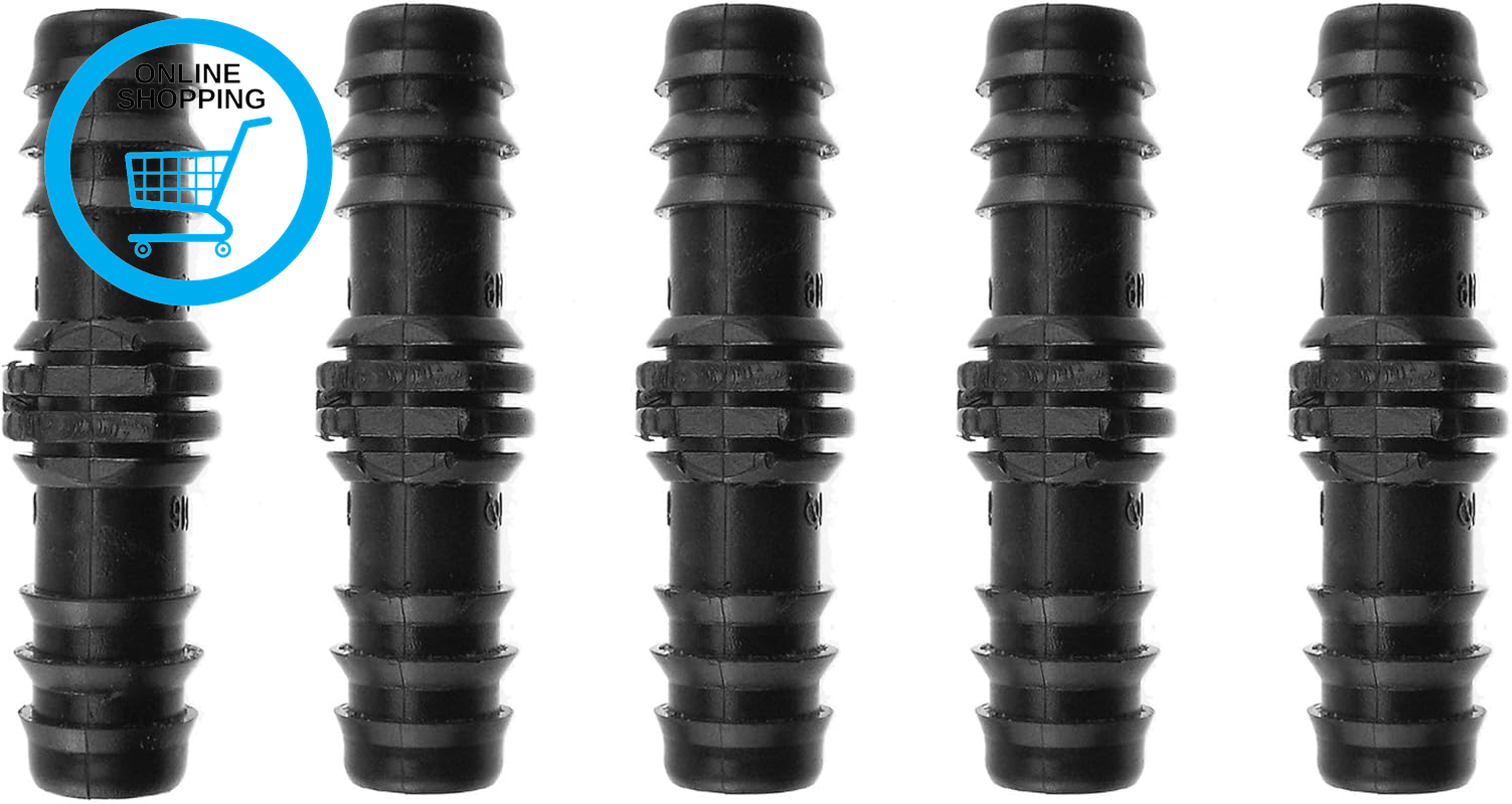 Garden Automatic Irrigation Repair Straight Barbed Connectors for Use with Stand